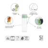 Brabantia Make&Take drinkfles met fruitfilter-0,5 l-Jade Green of Dark Grey - Image 2