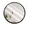 Wandspiegel rond-zwart-hout-40 cm - Image 2