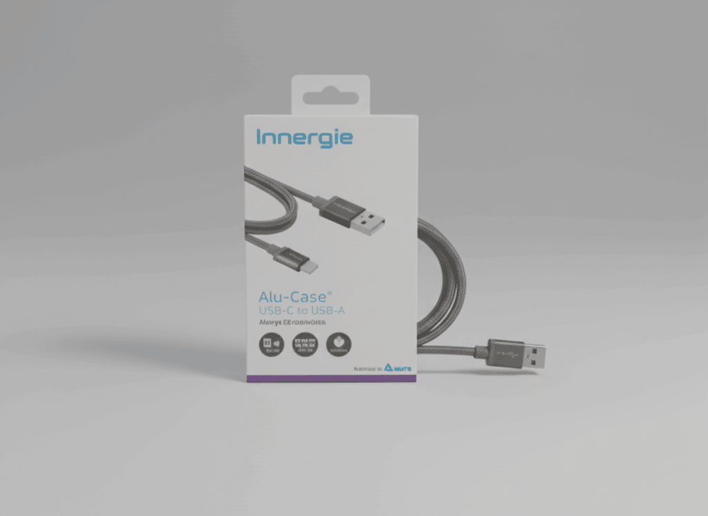 Innergie micro-usb kabel 2 meter in metallic grey – USB-A naar micro-usb aansluiting
