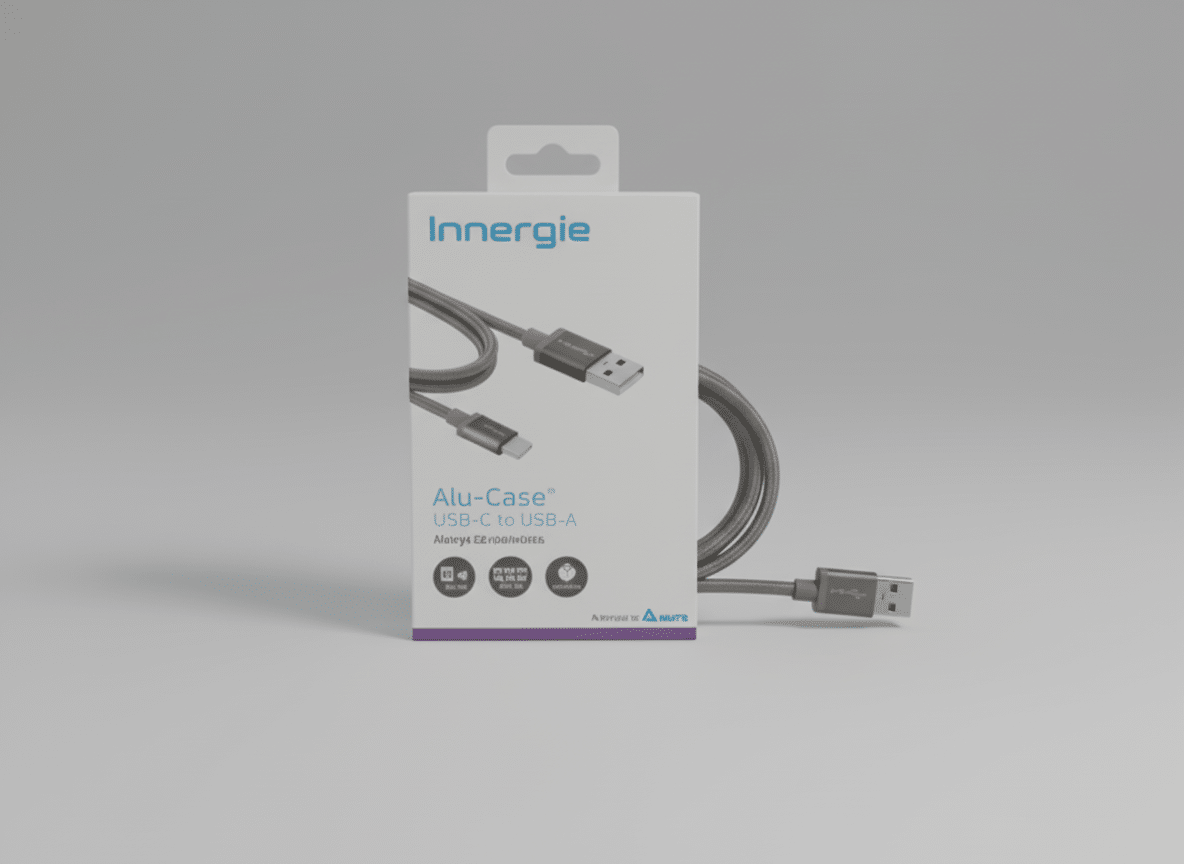 Innergie micro-usb kabel 2 meter in metallic grey – USB-A naar micro-usb aansluiting