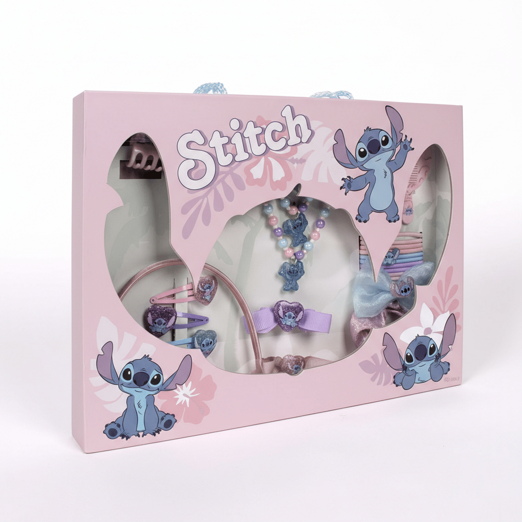 Disney Stitch beautybox met haaraccessoires en sieraden