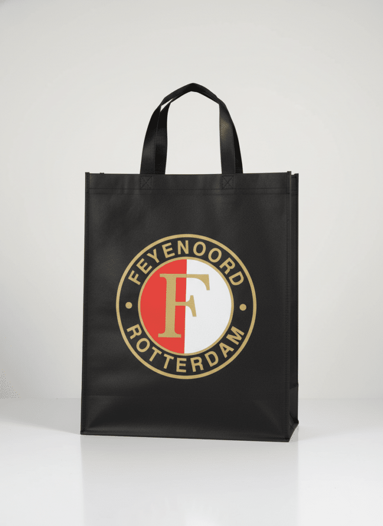 Non-woven Feyenoord tas zwart met rood-wit-goud logo Rotterdam