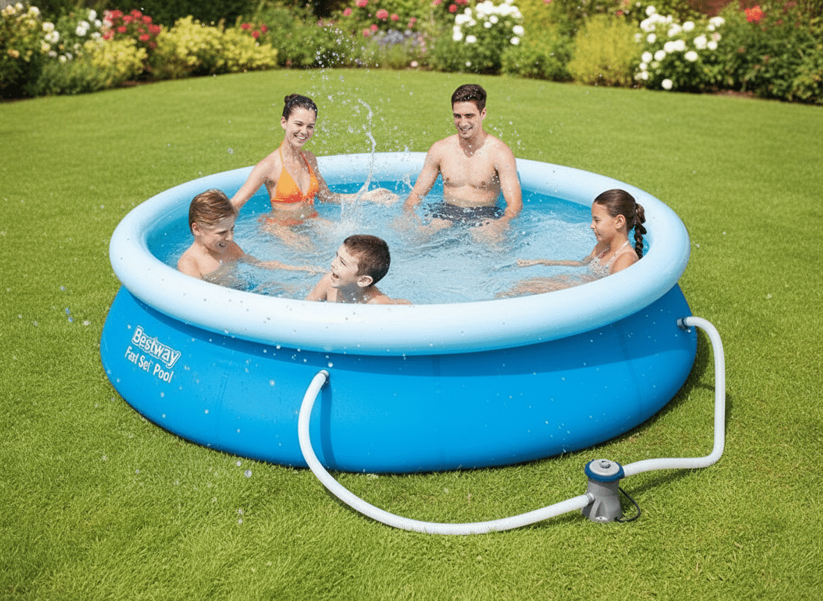 bestway fast set zwembad 305x76 tuin